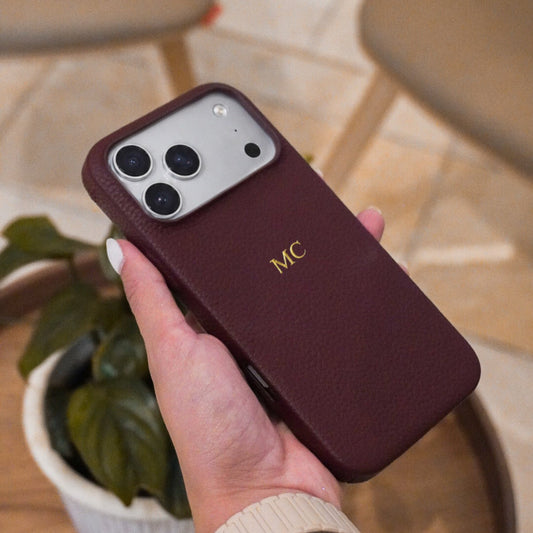 Case de cuero Vinotinto iPhone 17 Pro Max